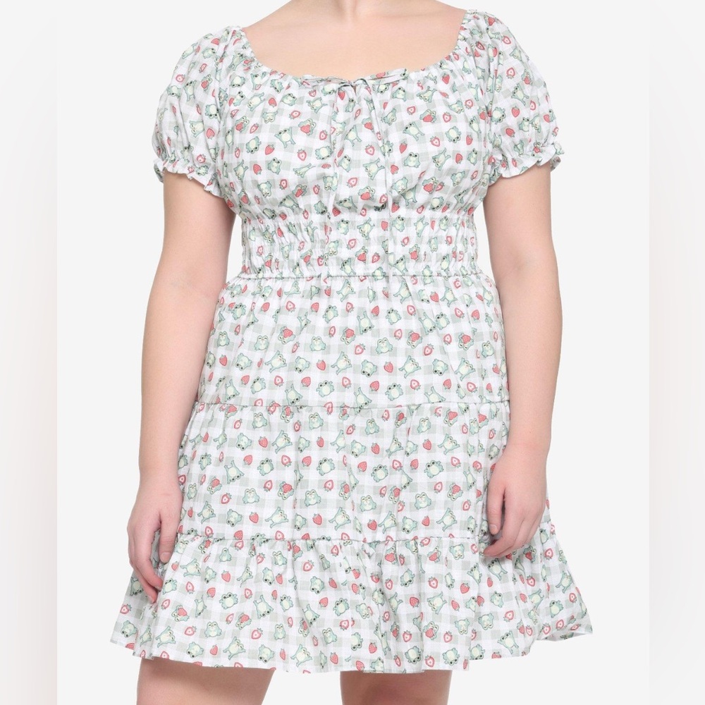 Strawberry Frog Tiered Babydoll Dress